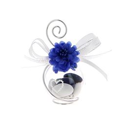 Boule drages fleur bleu royal