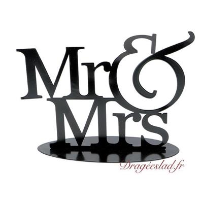 Figurine Mr & Mrs déco noir