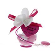 Boule drages fuchsia orchide blanche