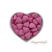 Drages mini coeur chocolat fuchsia 70 % 1kg