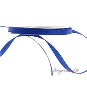 Ruban satin bleu royal 6 mm