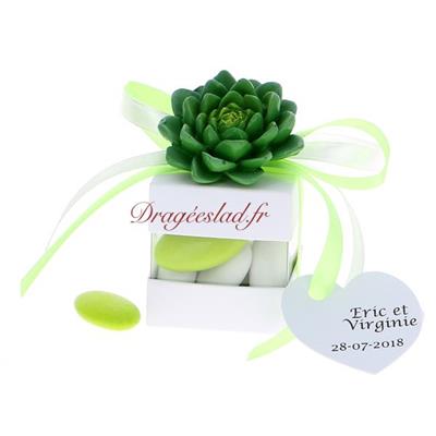 Ballotin de dragées mariage succulente