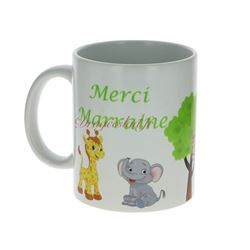 Mug dragées Parrain Marraine Jungle