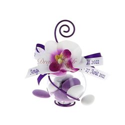 Boule dragées violet orchidée