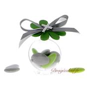 Boule drages communion fleur verte