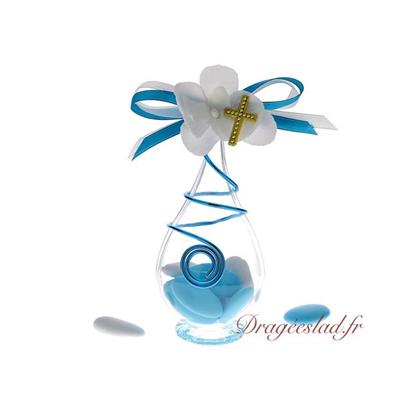 Goutte communion turquoise orchidée