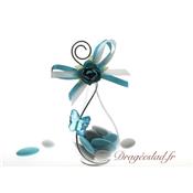 Goutte drages papillon turquoise