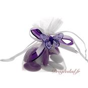 Sachet dragées papillon lilas