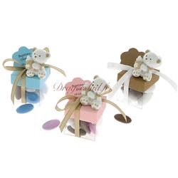 Boite  drages cube ours blanc