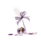 Goutte drages communion lilas