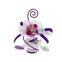 Boule dragées violet orchidée