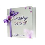 Livre d'Or orchidée lilas