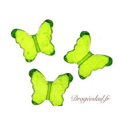 Papillon cristal vert