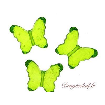 Papillon cristal vert