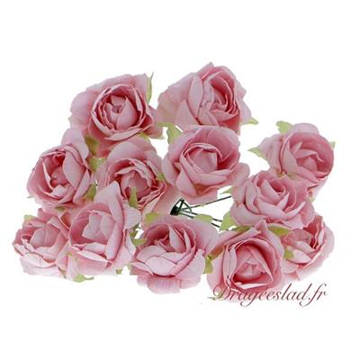 Bouquet de 12 roses roses