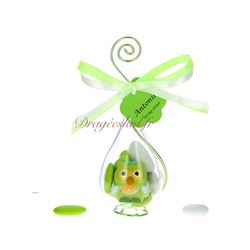 Goutte drages Hibou vert sans tiquette