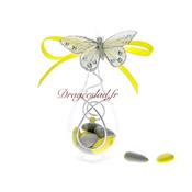 Goutte drages grise et jaune papillon