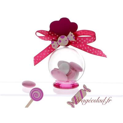 Boule dragées candy rose