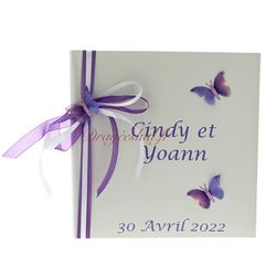 Livre d'Or papillon lilas