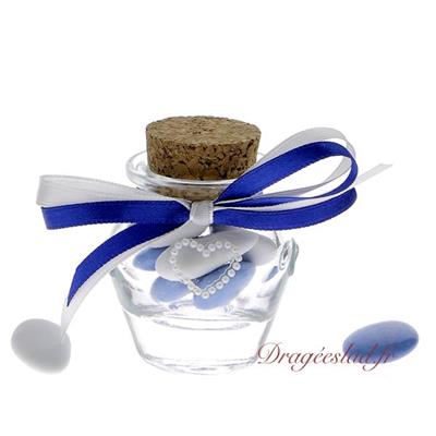 Pot jar dragées Bleu Royal