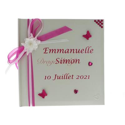 Livre d'Or papillon fuchsia