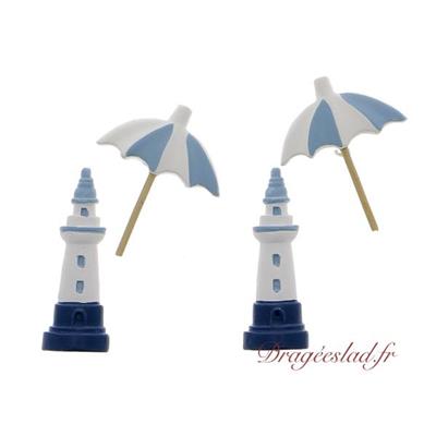 Stickers phare et parasol x 6