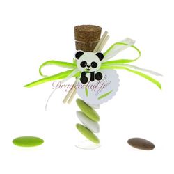 Eprouvette drages Panda verte