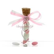 Eprouvette drages Baptme Rose