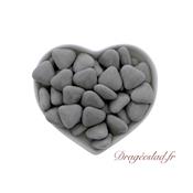 Drages mini coeur chocolat gris 70 % 500g