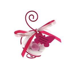 Boule drages papillon cristal fuchsia