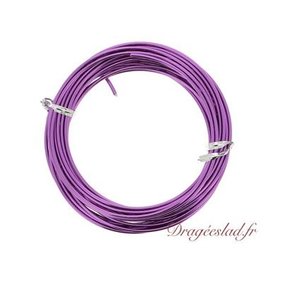 Fil aluminium lilas 2 mm