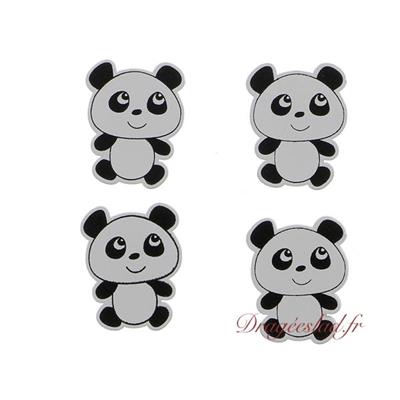 Stickers panda en bois