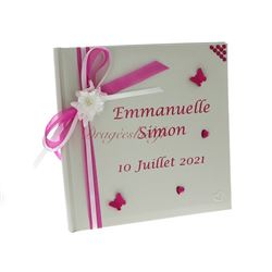 Livre d'Or papillon fuchsia