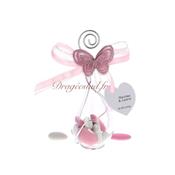 Goutte drages papillon rose