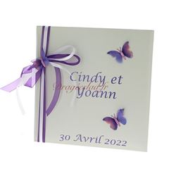 Livre d'Or papillon lilas