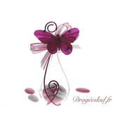 Goutte drages fuchsia papillon