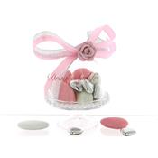 Mini cloche dragées Baptême Rose