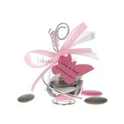 Boule dragées papillon rose cristal