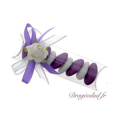 Ballotin dragées étui rose lilas