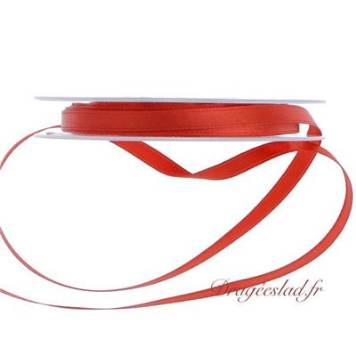 Ruban satin rouge 6 mm