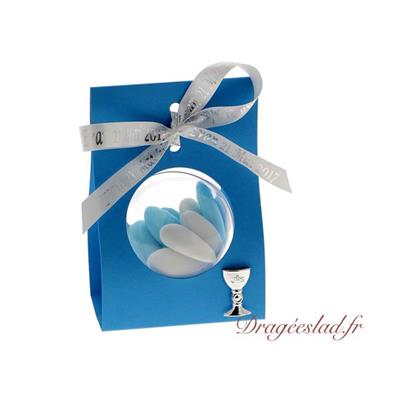 Support boule communion turquoise
