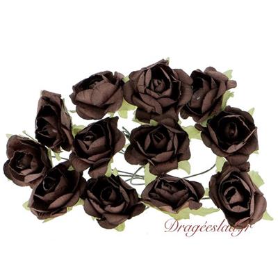 Bouquet de 12 roses chocolat