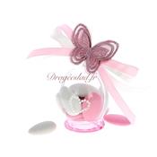 Boule dragées papillon rose