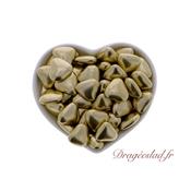 Drages mini coeur chocolat or 70 % 250g