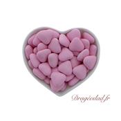 Drages mini coeur chocolat rose 70 % 1kg