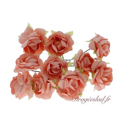 Bouquet de 12 roses corail