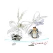 Plateau drages communion gris fille